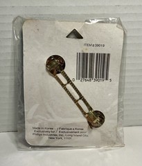Vintage NOS PHILIPS Barrette Hair Clip Gold Tone Ornate Metal 4” #39019