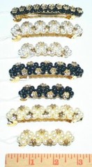 Sun Violet Winny Hair Clip Women Barrette Gold Beaded Faux Pearl Made in Japan