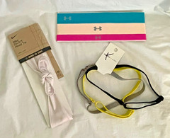 NIP Lot 12 Headbands & 2 Hair Accessories Nike Under Armour Scunci Old Navy +