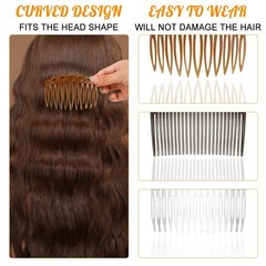 18 Pcs French Side Hair Combs Hair Twist Decorative Comb with Teeth for Women