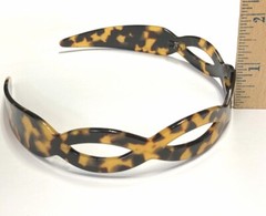 Women’s Headband Braided Twist Cutout Charles Wahba Tortoiseshell Made in France