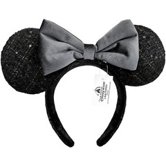 Japan Tokyo Disney*Resort Black Ribbon Minnie Ears HeadBand Mickey Mouse Gifts