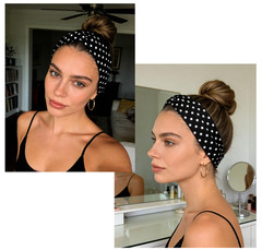 6 Pack Polka Dot Striped Headband for Women