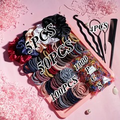 1159-Piece Hair Accessories Set Seamless Ties Scrunchies Bands for Women