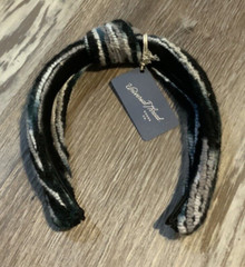 Universal Thread Womens Top Knotted Yarn Striped Headband Black/Gray/White