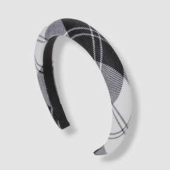 $188 Jennifer Behr Women’s Black-White Rowan Check-pattern Headband