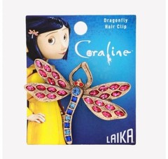 Coraline Dragonfly Hair Clip Metal Bejeweled Gems Hair Clip New Laika