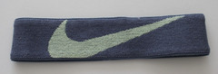 Nike Logo Knit Elastic Headband Unisex Adult Ashen Slate/Lime Ice