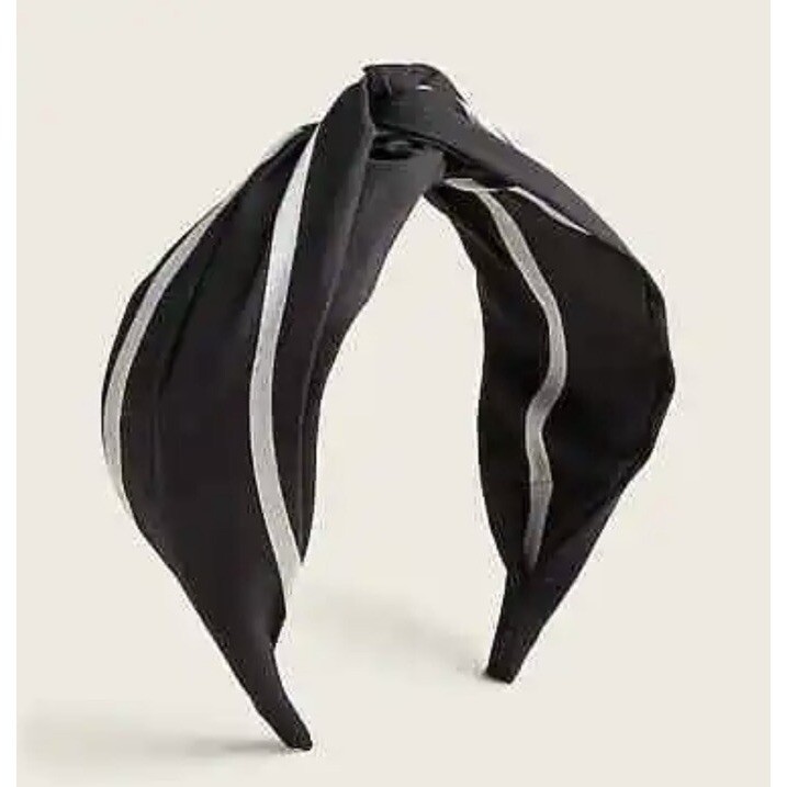 NWT $29 J.Crew Women’s Black Ivory Cotton Twist Headband BB070