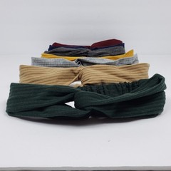 Huachi Womens Multi Color Twist Knotted Stretchy Boho Hair Headbands 7 Pack