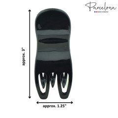 French Simply Bear Paw Black Medium 3″ Celluloid Side Slide in Jaw Yoga Hair Cla