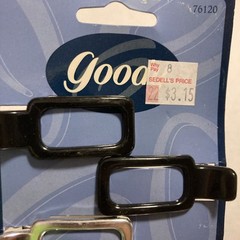 Goody 6 Colored Rectangular Fashion Plastic Pinch Clip (2 Diff Set) 1999 New G61