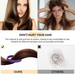 50 Pack Ouchless Elastic Hair Ties No Crease Ponytail Holders Soft Hair Bands US