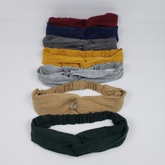Huachi Womens Multi Color Twist Knotted Stretchy Boho Hair Headbands 7 Pack