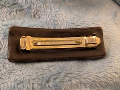 Chanel Hair Clip Barrette Brown Leather – Very Good Used Condition