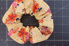 Handmade Large Slim Scrunchie Set (Ditsy Denim)
