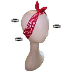 Clip-in Bandana Style Headband, True Non-Slip, Clips into hair in three place…