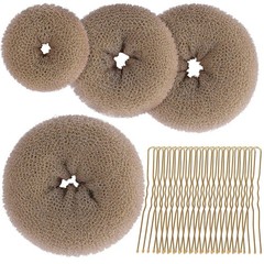 Hair Bun Shaper Set, 4Pcs Hair Donut Bun Maker(Extra-Large, Large, Medium, Small
