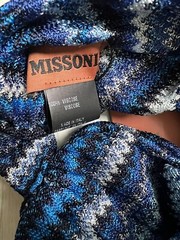 NWT Authentic MISSONI Multicolor Knit Zigzag HEADBAND 1 Size Italy