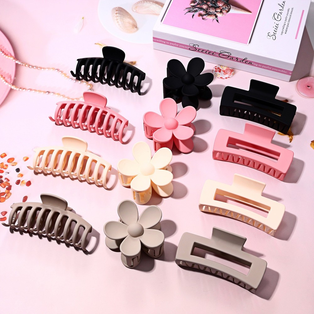 Women’s 12pcs Hair Clip Set Simple Retro Style Multi-Color for Various Occasion