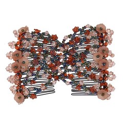 LOVEF 3Pcs Elastic Double Hair Comb Clips – Stretchy Fashion Magic Hairpins, Hea