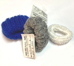 Red Hill Girl Fabric Fuzzy Ponytail Holder Scrunchie Women Vintage Made in Italy