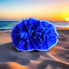 Royal Blue Hair Bow Barrettes Jewelry Pin Women Girls Flower 6″ Accessories