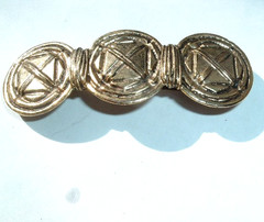 GOLDEN BUTTON SMALL 2.5″ HAIR BARRETTE
