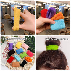 24PCS Extra Soft Towel Scrunchies Stretchy Hair Ties Terry Cloth Cotton Elastic
