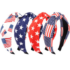 4Th of July Headband for Women – 4PCS American Flag Independence Day Knotted Hea