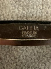 Rare Vintage Gallia Black Barrette Bar Design Super Automatic 2 in. Made France