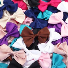 10/30pcs 4X6cm Fresh Pink Ribbon Bows Multicolor Satin Ribbon Bow Flower Craft