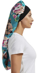 2 Pcs Silk Bonnet for Women Satin, Soft Elastic Band Silky Sleeping Cap Big Bonn