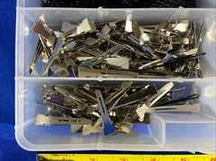 3 POUNDS LOT-100’s Silver/black Bobby Pins Hair Clips w/case BEAUTY SHOP CRAFTS