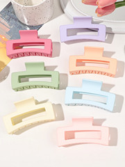 7 Pcs Big Hair Claw Clips 3.4″ Non-Slip Big Square Matte for Women Girls, Strong