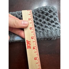 Adidas Gray Knit Fleece Lined Headband Ear Warmer Honeycomb Stitch RN 90288