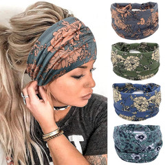 Wide Boho Headbands for Women Fashion Knotted Headband Yoga Workout Hair Accesso