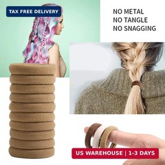 SYGY Hair Tie, 100PCS Hair Ties for Thick Thin Hair, Seamless Cotton Hair Bands,