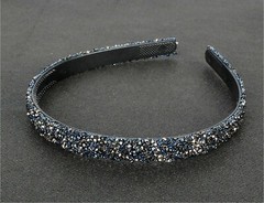 Ladies/Girls Resin Chip Rhinestone Beaded Headband/Hairband (New)