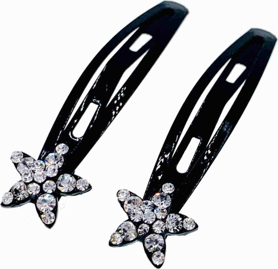 USA MOGHANT Glam Hair Clip Hairpin Rhinestone Crystal Flower Butterfly Star pair