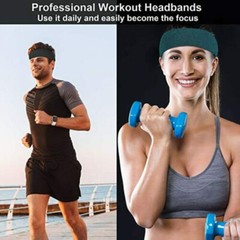 Running Headbands Moisture Wicking Sweatbands Sweat Bands for Fitness Workout US