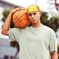 6 PCS Softball Party Headband Yellow Breathable Elastic Sweat Proof Wrap