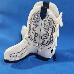 Cowboy Western Boot Acrylic Claw Hair Clip