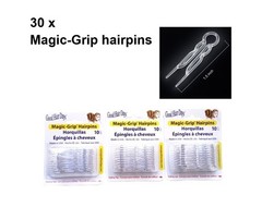 3 x Packs Magic Grip Hairpins 2 1/2″ Clear (30 Pcs) Good Hair Days