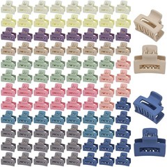 Dizila 100 Pieces 2.5cm/0.1″ Candy Color Small Nonslip Rectangle Plastic Hair…