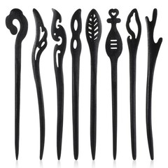 10 Pack Wooden Hair Sticks Japanese Bun Pins Handmade Hair Chopsticks