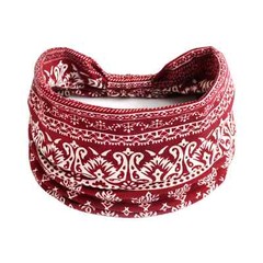 Bohemian Headbands for Women Cashew Flower Head Band Yoga Sports Hairband wide