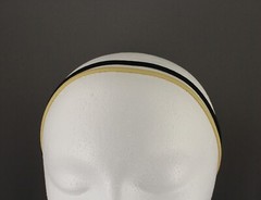 Beige Black set pack 12 stretch elastic sport headband no metal 3/16″ hair band