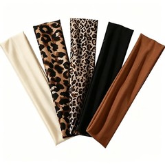 Dittochuck 5PCS Animal Print Headband, 1 Count (Pack of 1), Multicolor