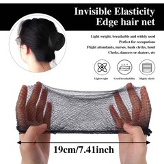 Hair Nets 20 Pcs Invisible Mesh Hairnets for Women Bun Elastic Edge Wig Nets …